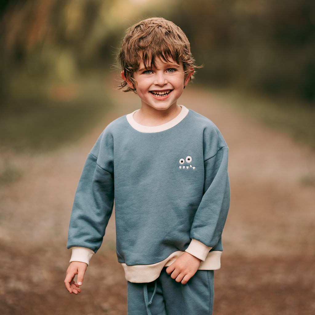 Funny Monsters 3 PLY  Sweatshirt Set 100% Bio-Baumwolle - WikoBaby