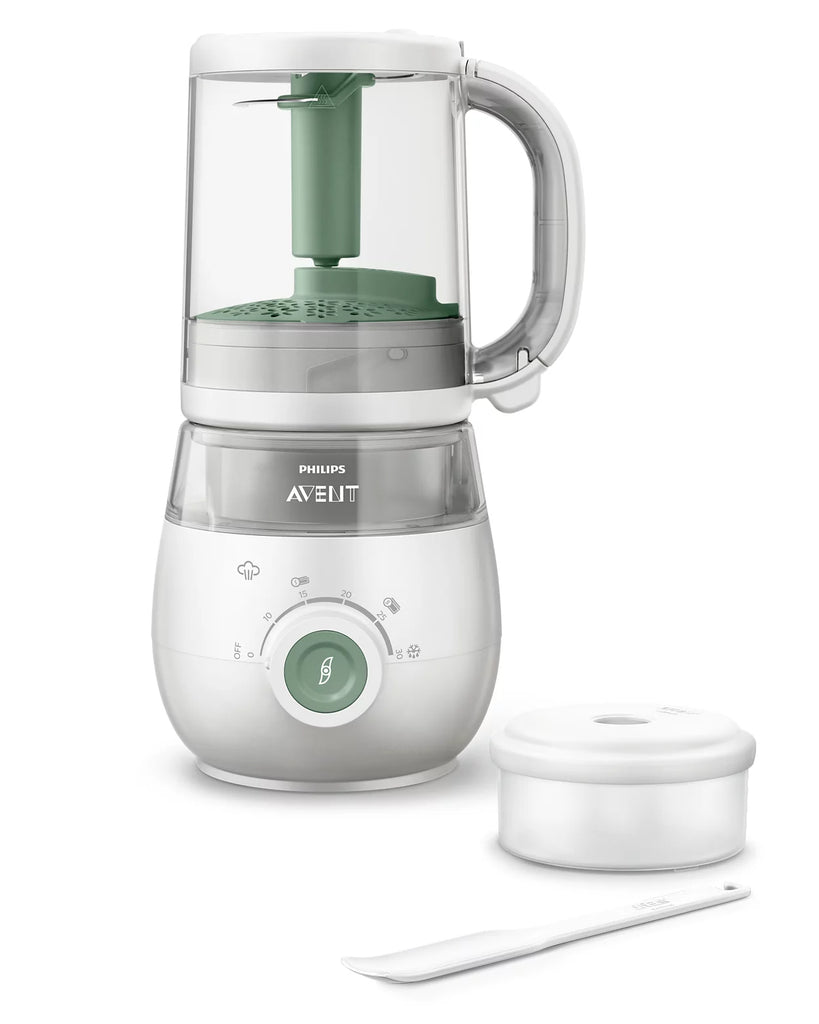 Philips Avent 4-in-1 Babynahrungszubereiter Dampfgarer und Mixer SCF885/01 in grün - WikoBaby