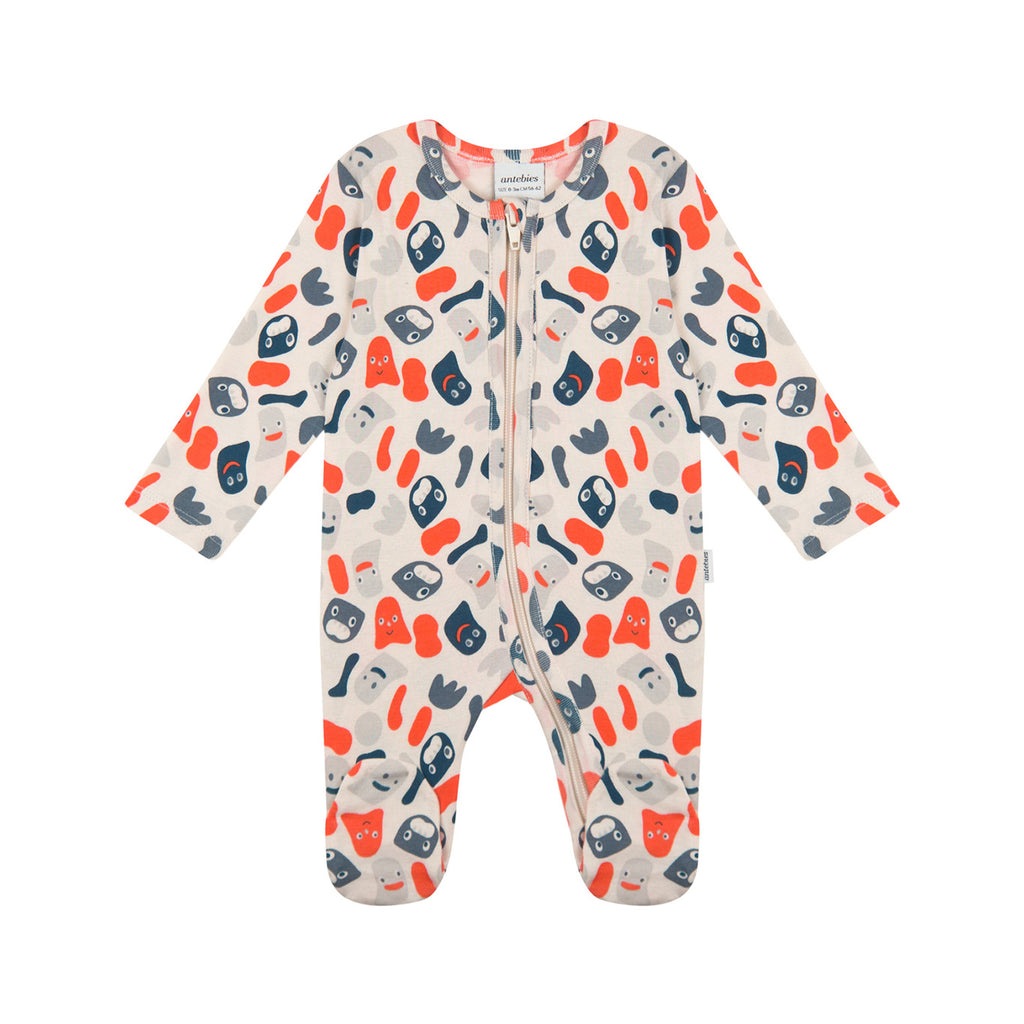 Funny Monsters  Rib Footsie 100% Bio-Baumwolle - WikoBaby