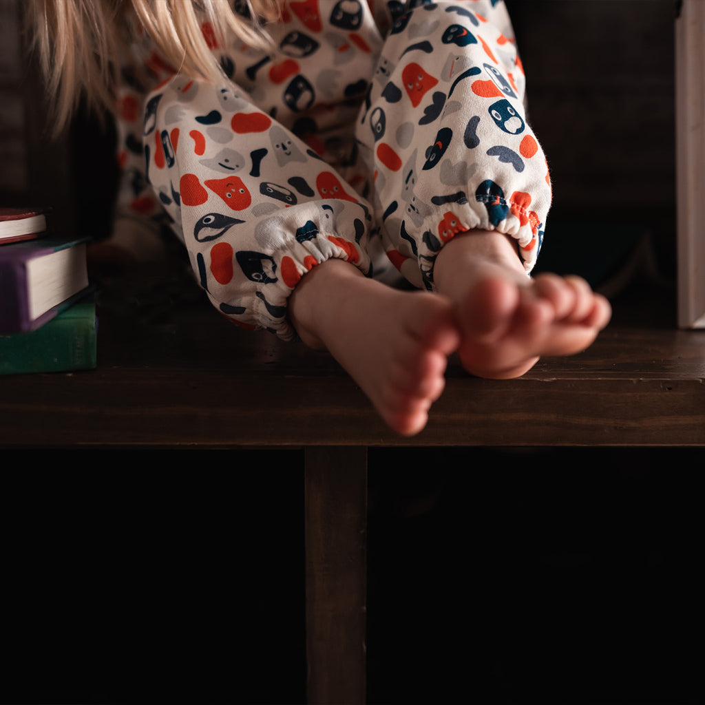 Funny Monsters 3 PLY  Sweatshirt + Pants Set 100% Bio-Baumwolle - WikoBaby