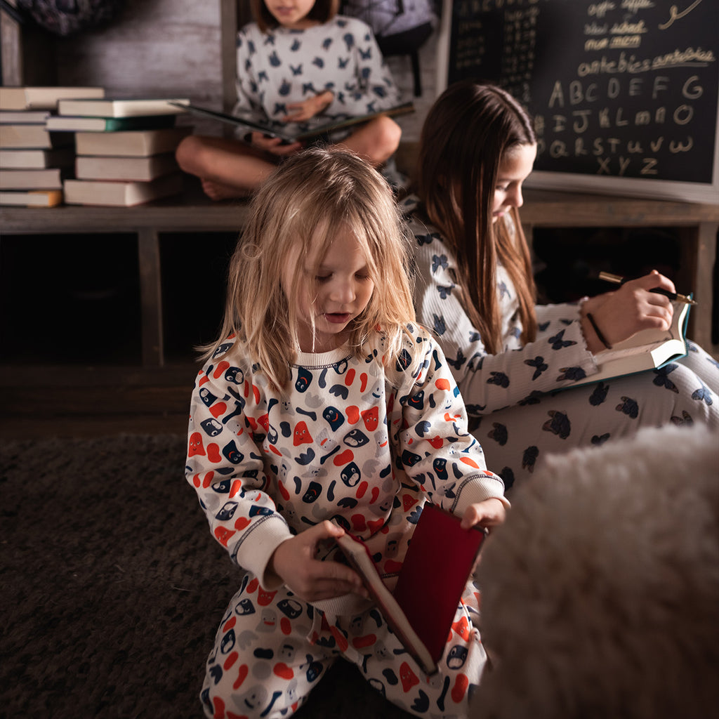 Funny Monsters 3 PLY  Sweatshirt + Pants Set 100% Bio-Baumwolle - WikoBaby