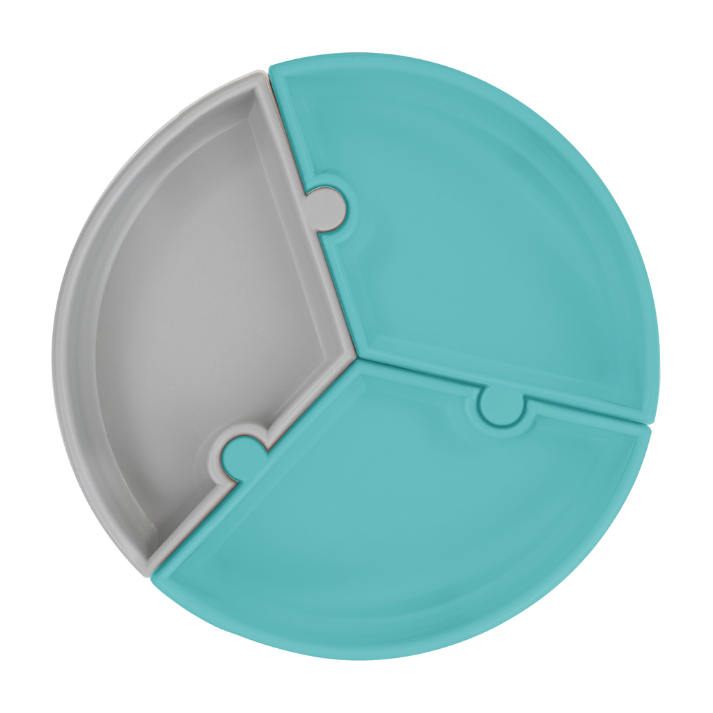 Minikoioi Puzzle- Kinderteller - 100 % Lebensmittelqualität Silikon - BPA Frei - WikoBaby