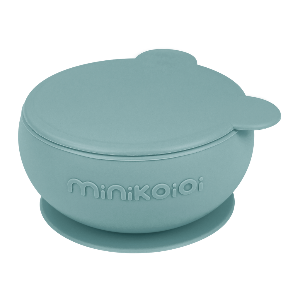 Minikoioi Bowly (Schüssel mit Deckel) - 100 % Lebensmittelqualität Silikon - BPA Frei - WikoBaby
