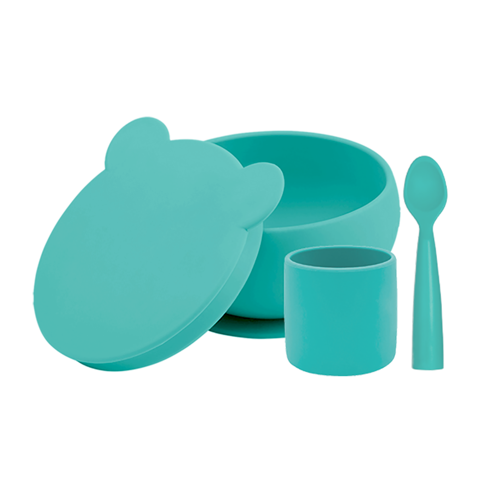 Minikoioi BLW Set I (Baby Led Weaning Set) -100 % Lebensmittelqualität Silikon - Geschirr Sets für Babys und Kleinkinder - WikoBaby