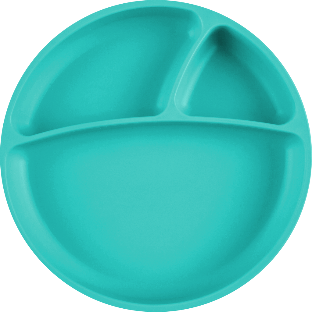 Minikoioi Portions Plate- Kinderteller mit Saugnapf - 100 % Lebensmittelqualität Silikon - BPA Frei - WikoBaby