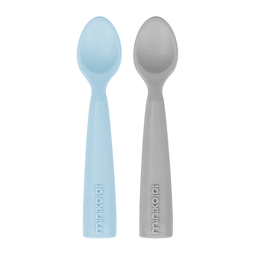 Minikoioi Scoopers- Baby und Kinderlöffel  (2 Stück) - 100 % Lebensmittelqualität Silikon - BPA Frei - WikoBaby