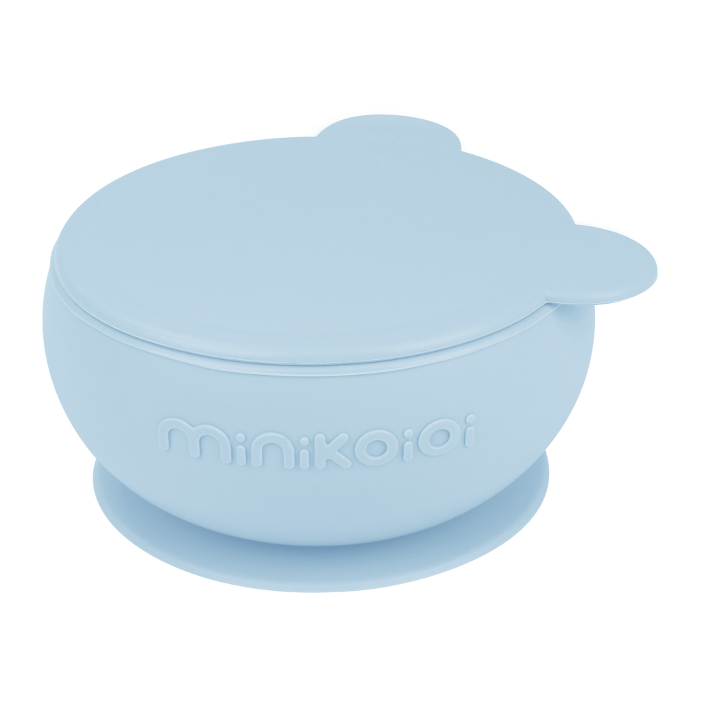 Minikoioi Bowly (Schüssel mit Deckel) - 100 % Lebensmittelqualität Silikon - BPA Frei - WikoBaby