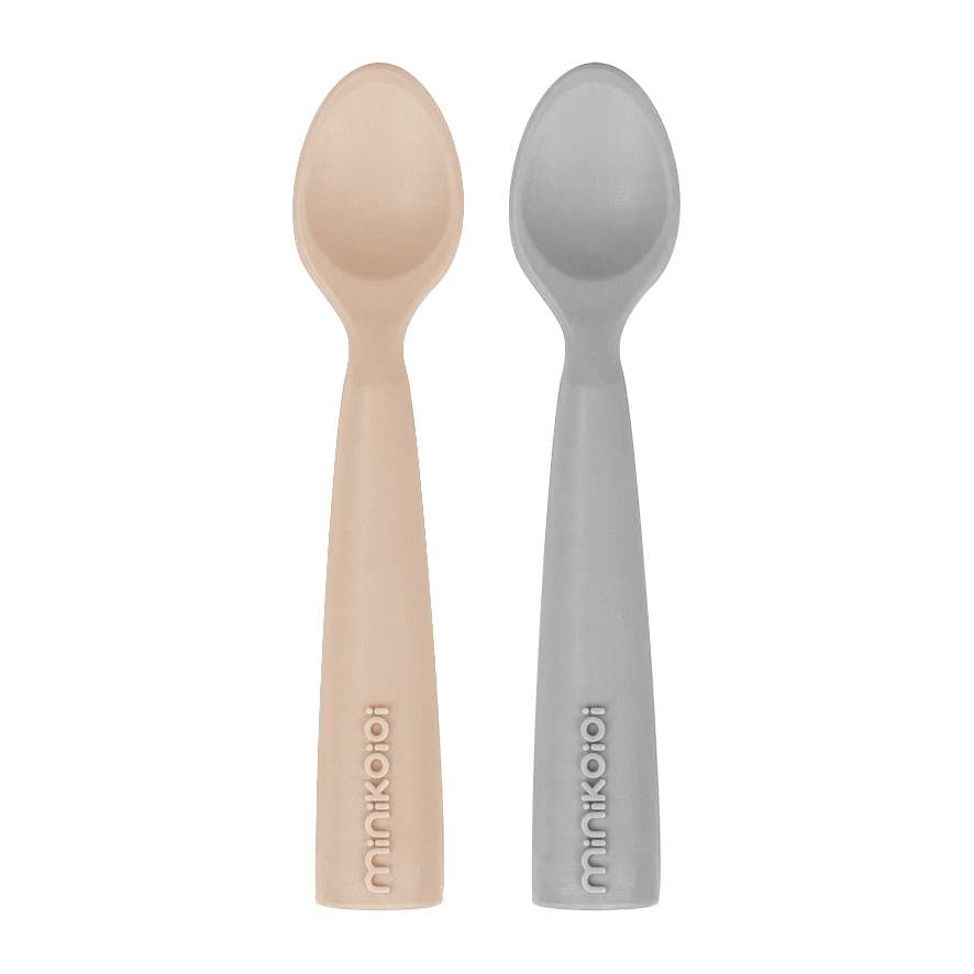 Minikoioi Scoopers- Baby und Kinderlöffel  (2 Stück) - 100 % Lebensmittelqualität Silikon - BPA Frei - WikoBaby