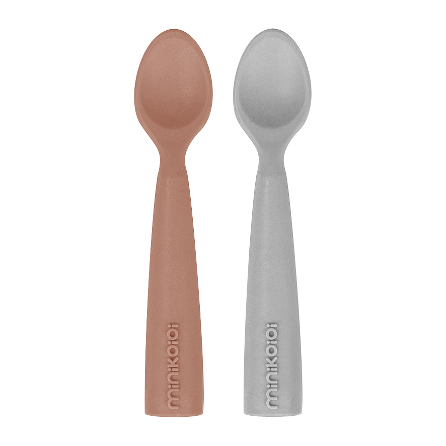 Minikoioi Scoopers- Baby und Kinderlöffel  (2 Stück) - 100 % Lebensmittelqualität Silikon - BPA Frei - WikoBaby