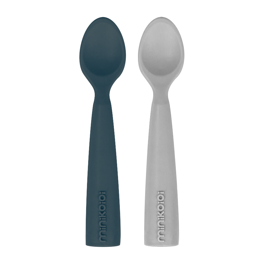 Minikoioi Scoopers- Baby und Kinderlöffel  (2 Stück) - 100 % Lebensmittelqualität Silikon - BPA Frei - WikoBaby