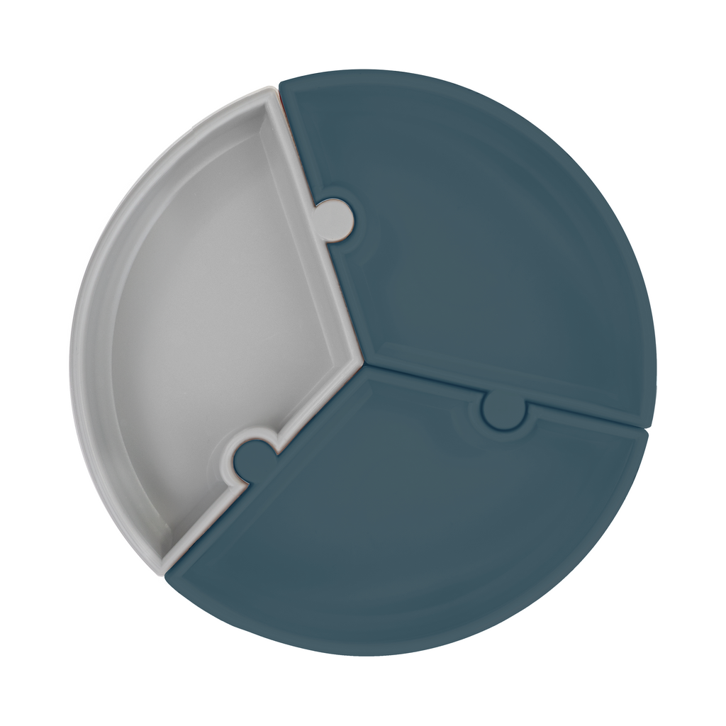 Minikoioi Puzzle- Kinderteller - 100 % Lebensmittelqualität Silikon - BPA Frei - WikoBaby