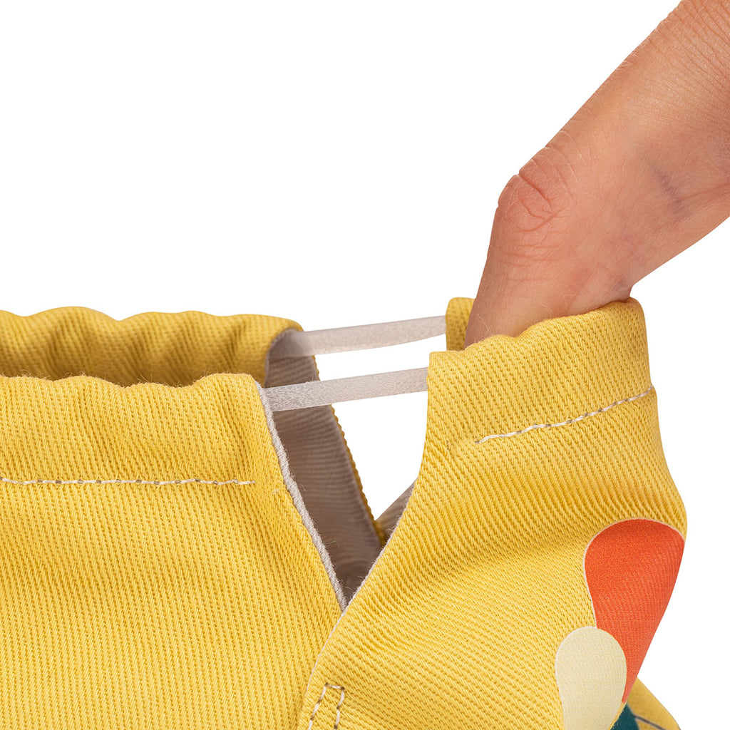 Journey Hyper - Beach Yellow - Barfuß Kitaschuhe & Hausschuhe - Hopfrög Kids aus weicher 100 % Baumwolle - OrthoFlex® Einlegesohle- BioVegan® Leder - WikoBaby