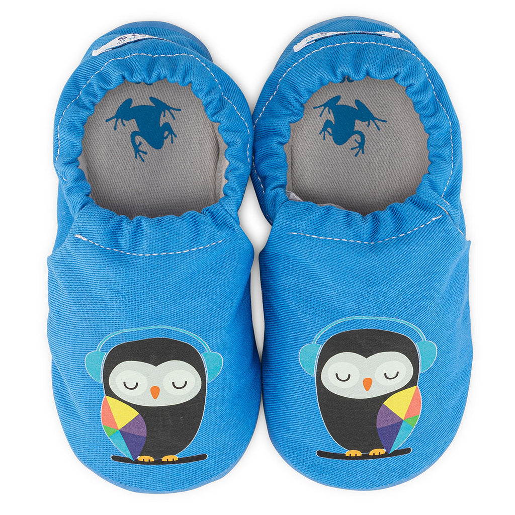 Beats Hyper - Indigo Blue - Barfuß Kitaschuhe & Hausschuhe - Hopfrög Kids aus weicher 100 % Baumwolle - OrthoFlex® Einlegesohle- BioVegan® Leder ürününün kopyası - WikoBaby