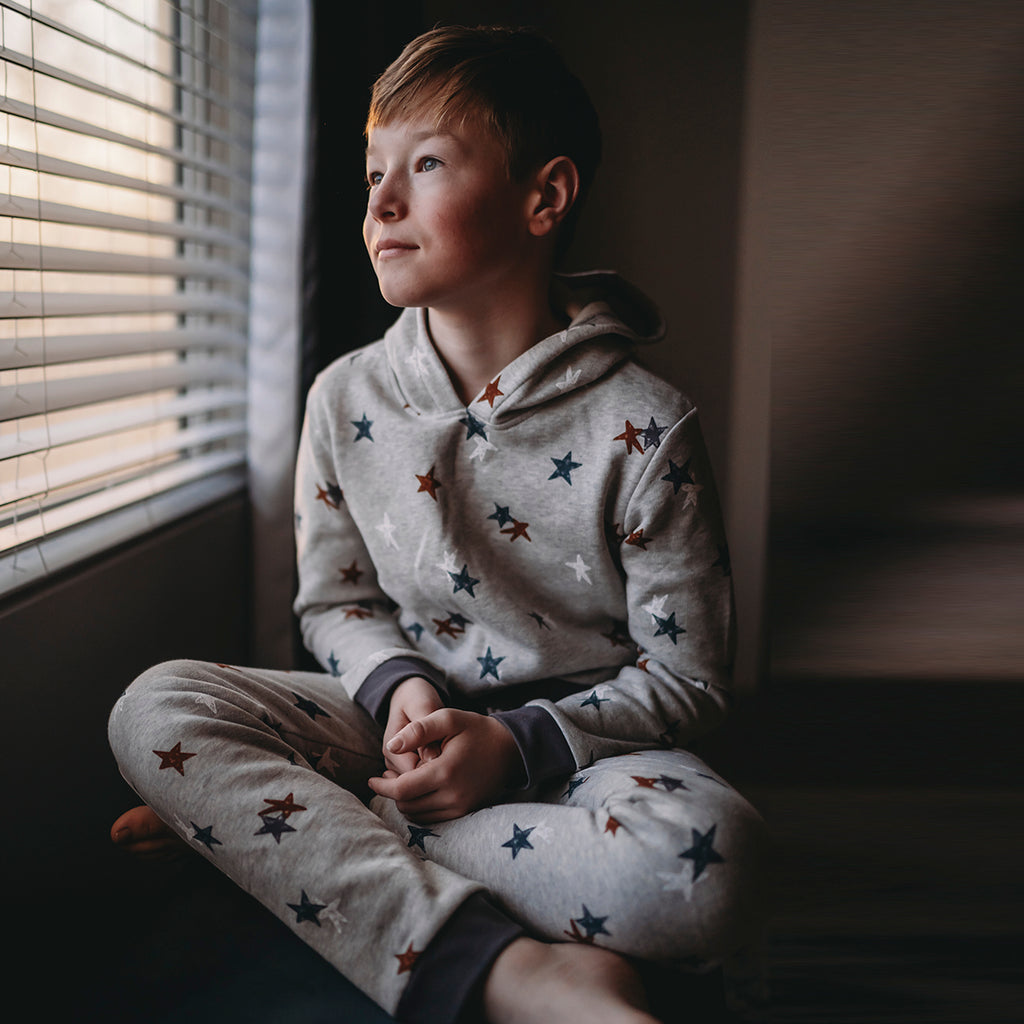 Starry Nights Sweatshirt und Jogginghose Set- Antebies 100 % Bio-Baumwolle - WikoBaby