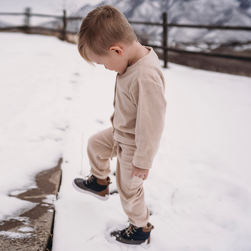 Beige Velvet Hose- Antebies 100% Bio-Baumwolle - WikoBaby