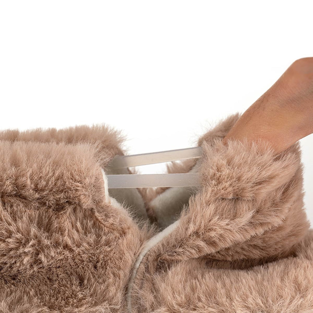 Furry Furry - Beige Furry - Barfuß Kitaschuhe & Hausschuhe - Hopfrög Kids - WikoBaby