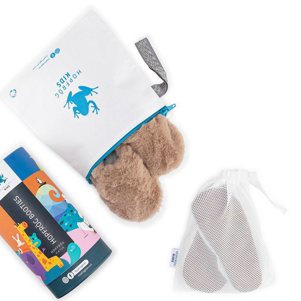 Furry Furry - Beige Furry - Barfuß Kitaschuhe & Hausschuhe - Hopfrög Kids - WikoBaby